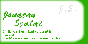 jonatan szalai business card